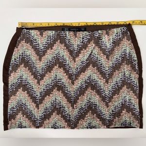 Zara Trafaluc Sequin Mini Skirt Brown Size M